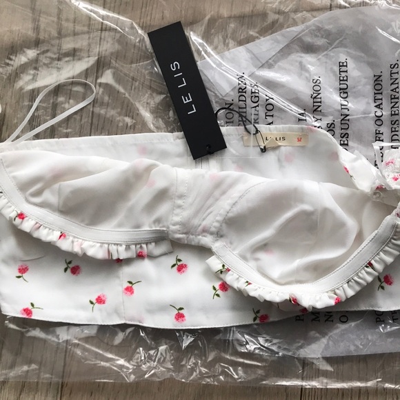 🌷💐Floral print sweetheart neck crop top - Picture 5 of 6